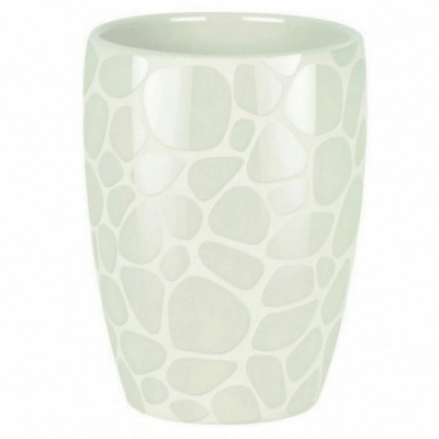 1 Стакан для зубных щеток Spirella Darwin Pebble, белый