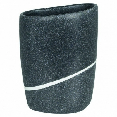 1 Стакан для зубных щеток Spirella Etna Stone, темно-серый
