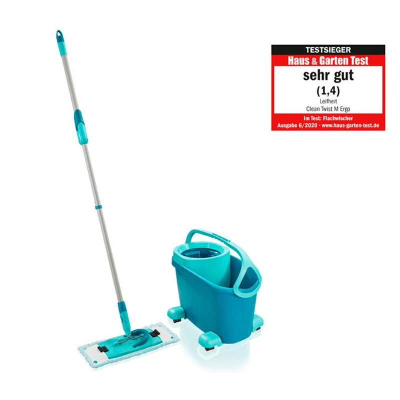 2 Комплект для влажной уборки Leifheit Clean Twist M Ergo швабра и ведро на колесиках фото 2