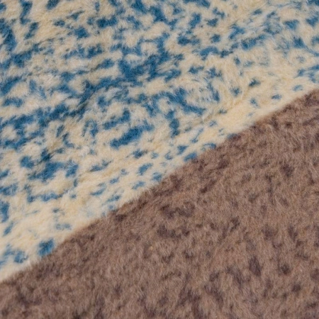 Плед 150x200см Pappel Cotton, голубой с бежевым фото 2