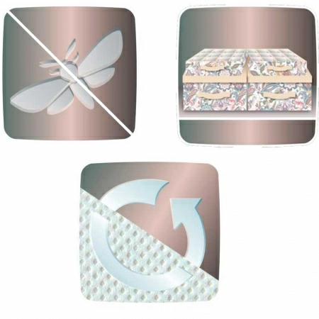 5 Органайзер для хранения Hausmann Paisley 35x27x9см, бежевый фото 4