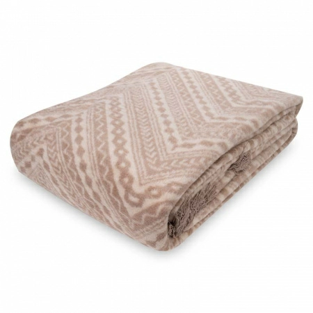 Полноразмерное изображение Плед 150x200см Pappel Cotton, бежевый фото 1