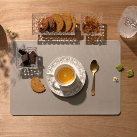 Салфетка сервировочная Zapel Eco Leather light grey фото 4