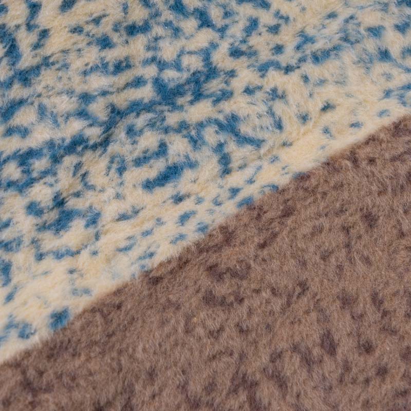 Плед 150x200см Pappel Cotton, голубой с бежевым фото 4