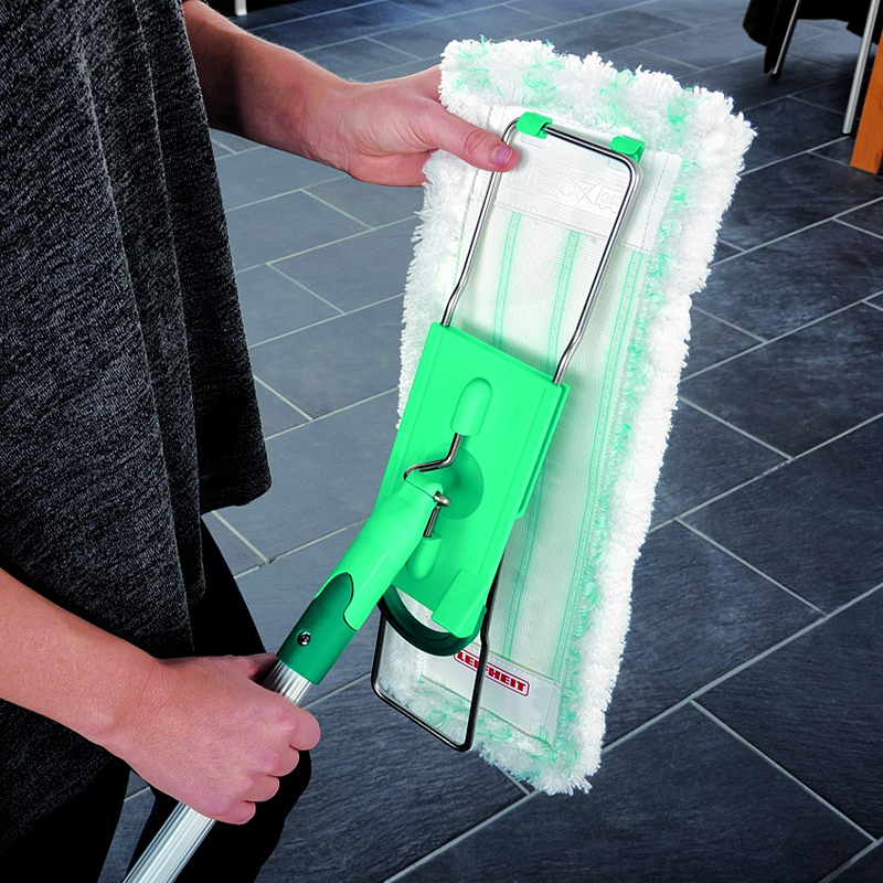 Швабра с рифленой ручкой Leifheit Hausrein micro duo, цвет серебряный фото 5