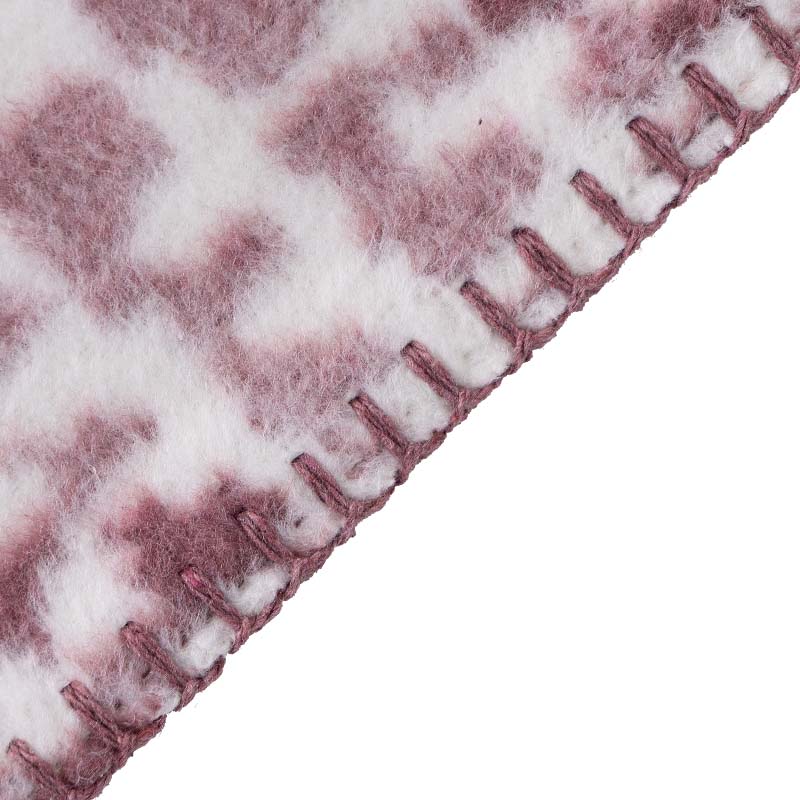 Плед 150x200см Pappel Cotton, белый с бордовым фото 4