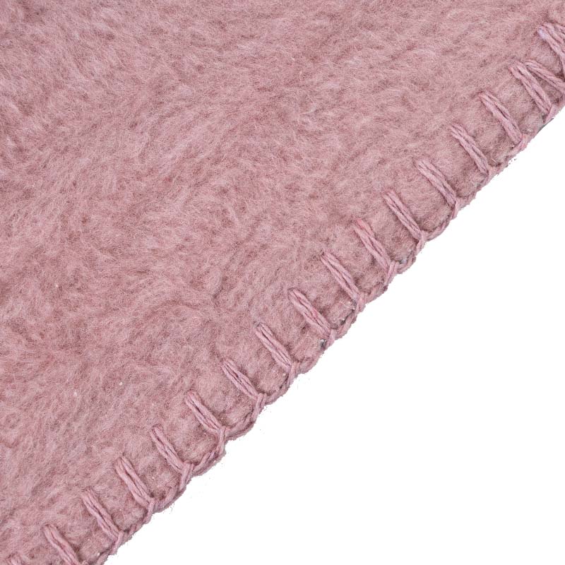 Плед 150x200см Pappel Cotton, розовый с серым фото 4