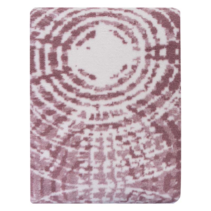 Плед 150x200см Pappel Cotton, белый с бордовым фото 2