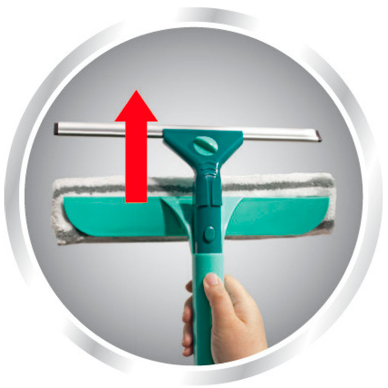 Щётка для мытья окон с губкой и телескопической ручкой Leifheit Basic Wet & Dry (90-150см) фото 5