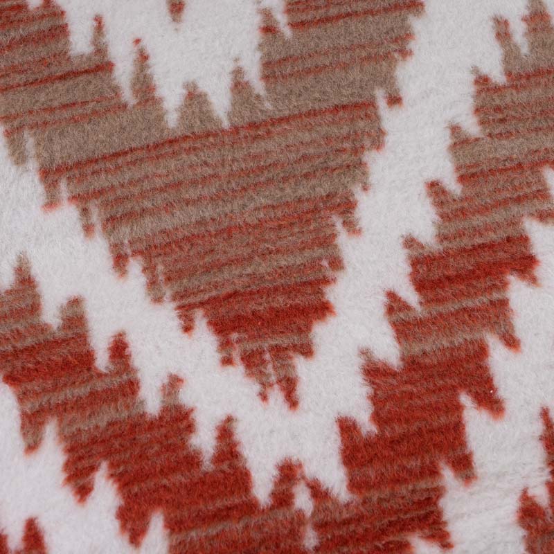 Плед 150x200см Pappel Cotton, красный с бежевым фото 5