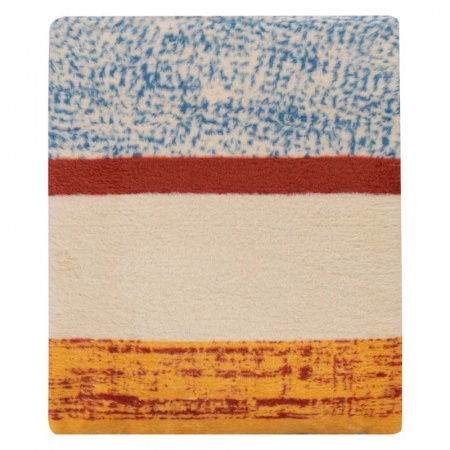 Плед 150x200см Pappel Cotton, голубой с бежевым фото 2