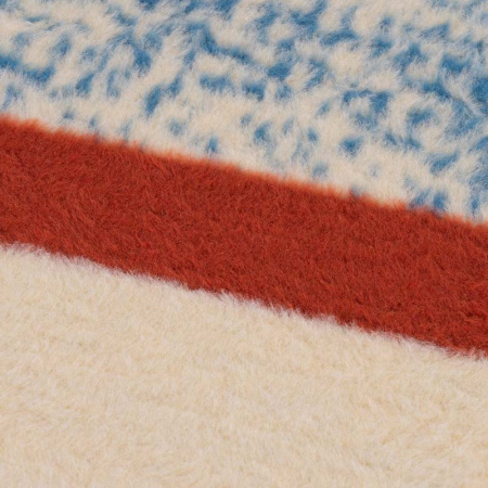 Плед 150x200см Pappel Cotton, голубой с бежевым фото 3