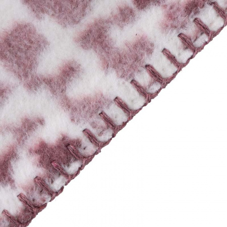 Плед 200x220см Pappel Cotton, белый с бордовым фото 4