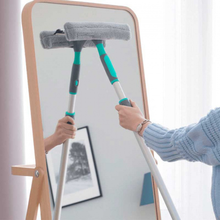 Щетка для мытья окон Hausmann с прямой телескопической ручкой фото 7