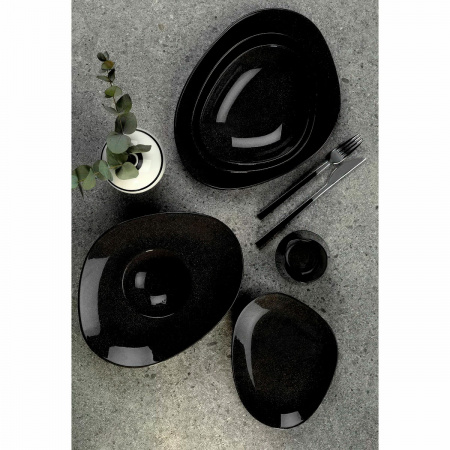 Тарелка для пасты Kutahya Galaxy, черный фото 2