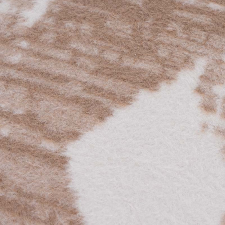 Плед 200x220см Pappel Scotch Jacquard, белый с бежевым фото 3