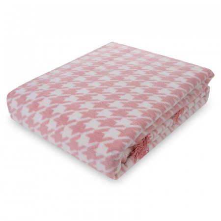 Плед 200x220см Pappel Scotch Jacquard, розовый фото 1