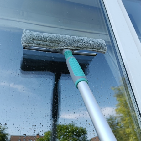 Щетка для мытья окон Hausmann с прямой телескопической ручкой фото 6