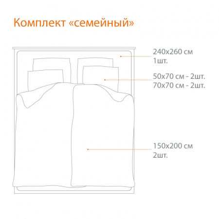 Комплект постельного белья семейный Pappel Jacquard Brown geometric фото 2